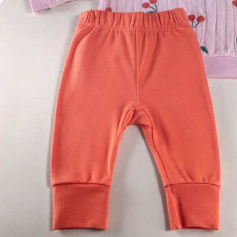 Cat & Jack Baby Quilted Top & Bottom Set Pink (Top) & Coral (Bottom) NWT 3-6M - Picture 3 of 3